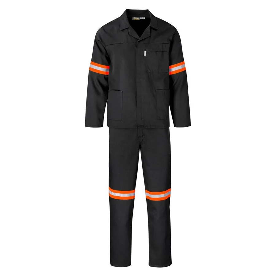 Trade Polycotton Conti Suit - Reflective Arms & Legs - Orange Tape