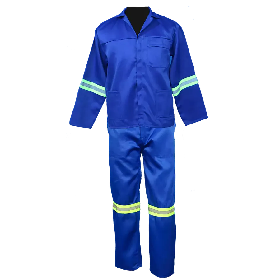 J54 Royal Blue Conti Suit 100% Cotton with Reflective